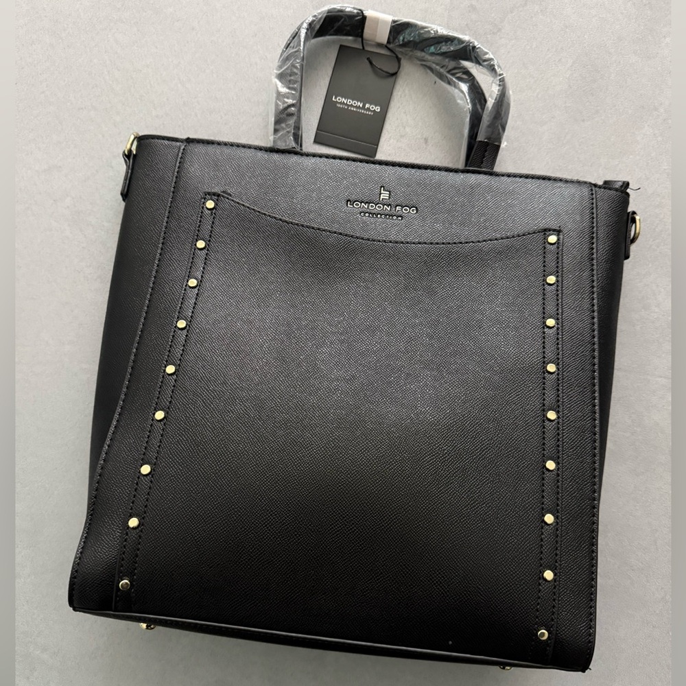London Fog Black Tote Bag 100th Anniversary NWT